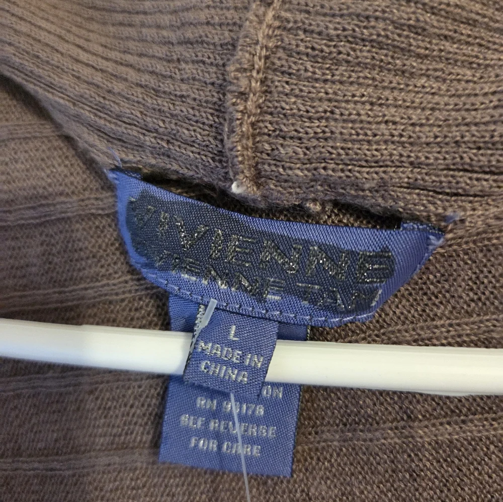 Vivienne Tam Brown Dress L 3/4 Sleeves Assymetrical Hem Line - Picture 3 of 5